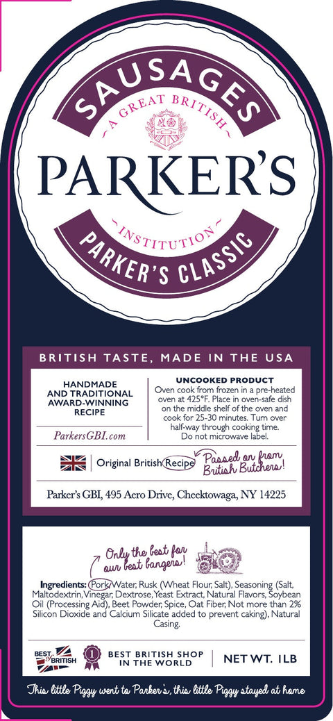 Classic Sausages - Parker's Finest 1lb
