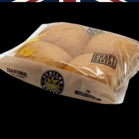 Large Brown Bread Rolls Pack of 4
