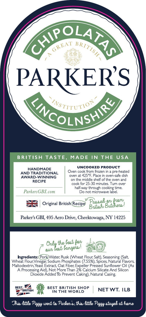 Lincolnshire Chipolata Sausages