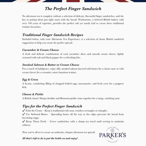 How to make the perfect British afternoon tea finger sandwich - cucumber and cream cheese sandwich, smoked salmon sandwich, egg and cress sandwich, cheese and pickle sandwich.