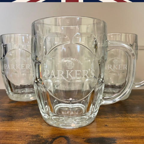 Parkers Britannia Dimpled Beer Mug Glass