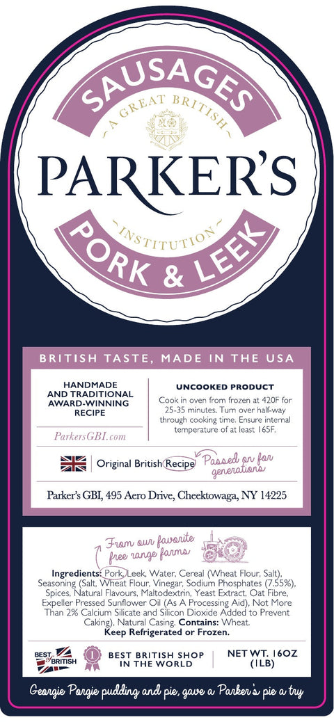 Pork and Leek Sausages