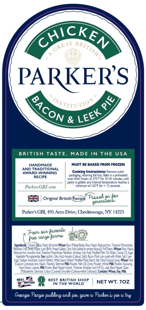 Chicken, Bacon & Leek Pie