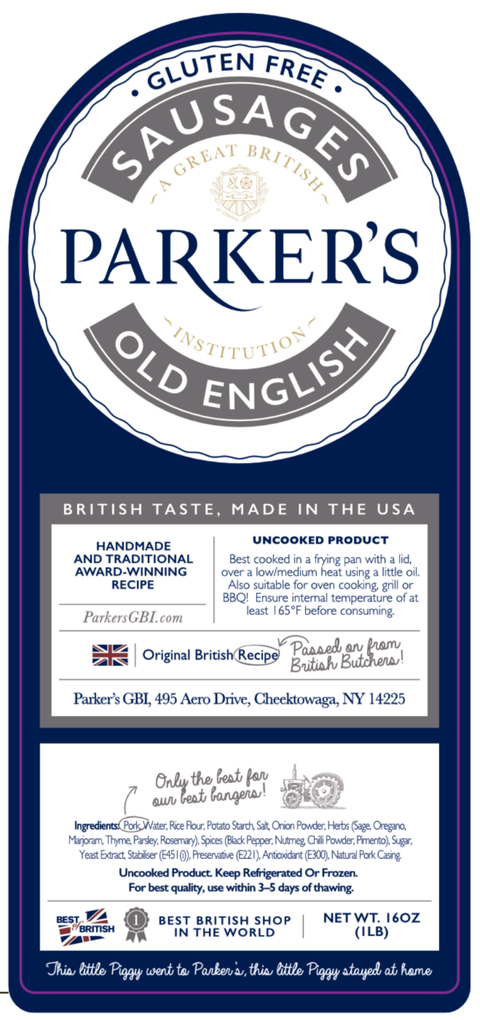 Gluten Free Old English Sausages