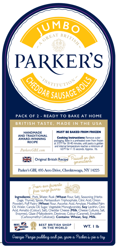 Jumbo Cheddar Sausage Rolls - Unbaked Twin Pack