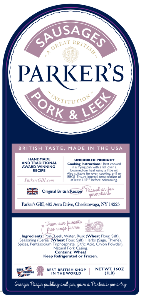 Pork and Leek Sausages