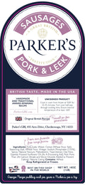 Pork and Leek Sausages